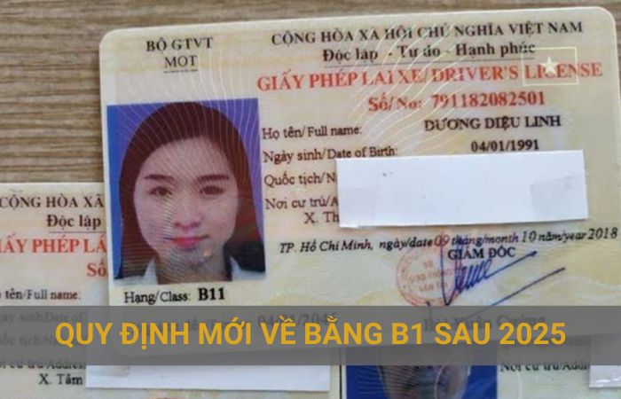 Quy định mới về bằng lái xe B1